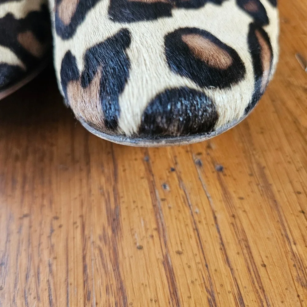 Sam Edelman Alvin Leopard Print Calf Hair Loafers Flats Womens‎ 7M Tan Black